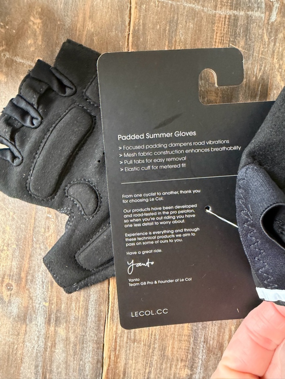 Le Col Women's Pro Summer Gloves — Black - Picture 3 of 3